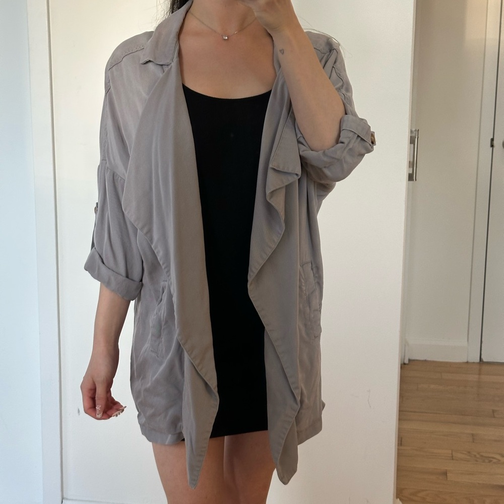 Gray Drape Jacket - Picture 3 of 4